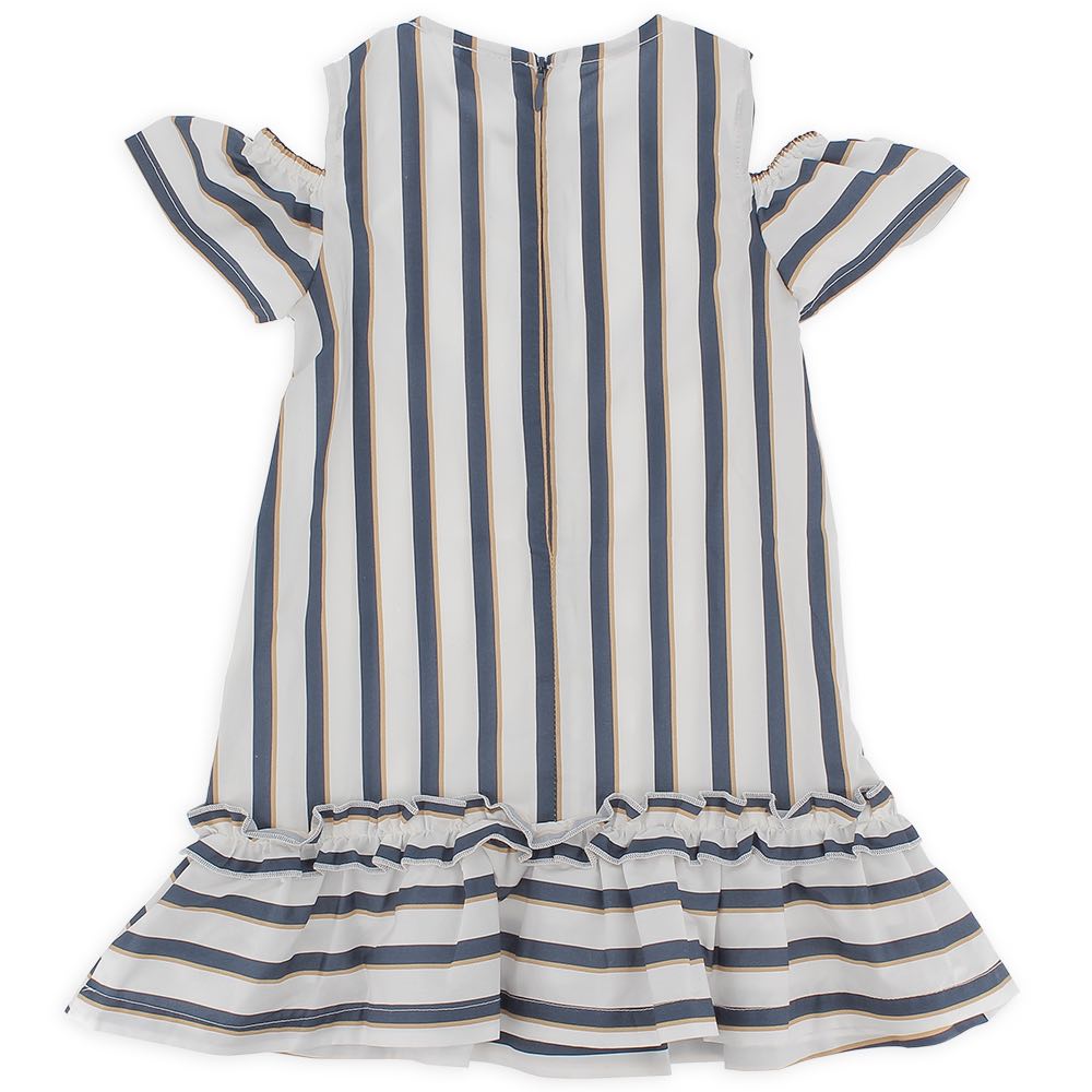Abito in popeline da bambina, bianco