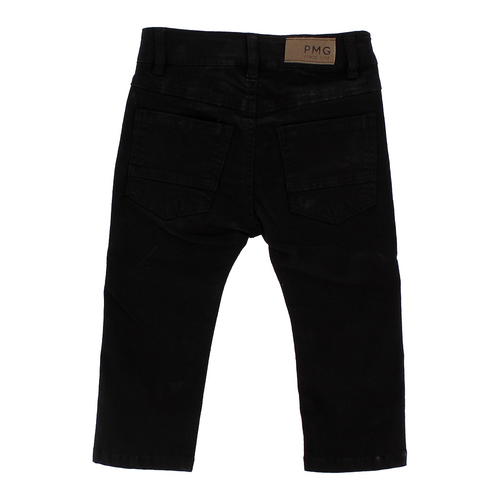 Pantalón de tejido gabardina de niño, negro