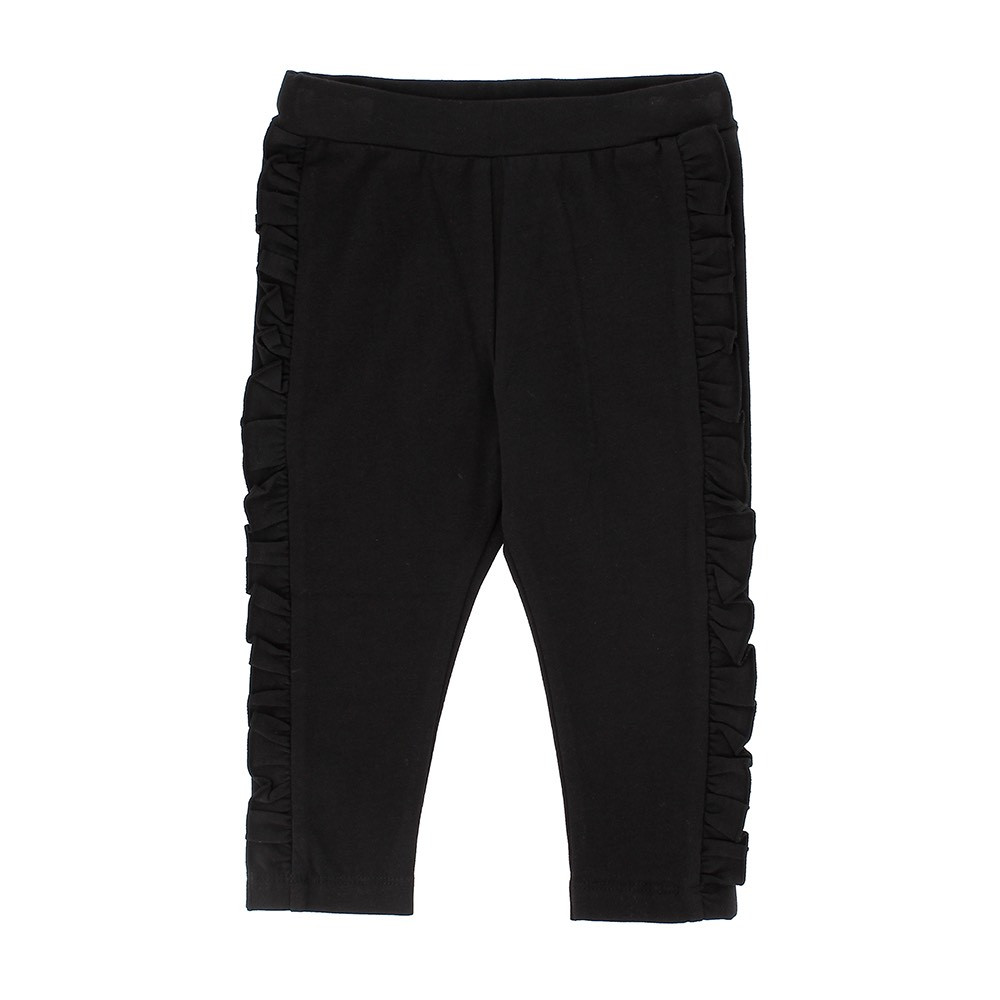 Leggings in jersey da bambina, nero