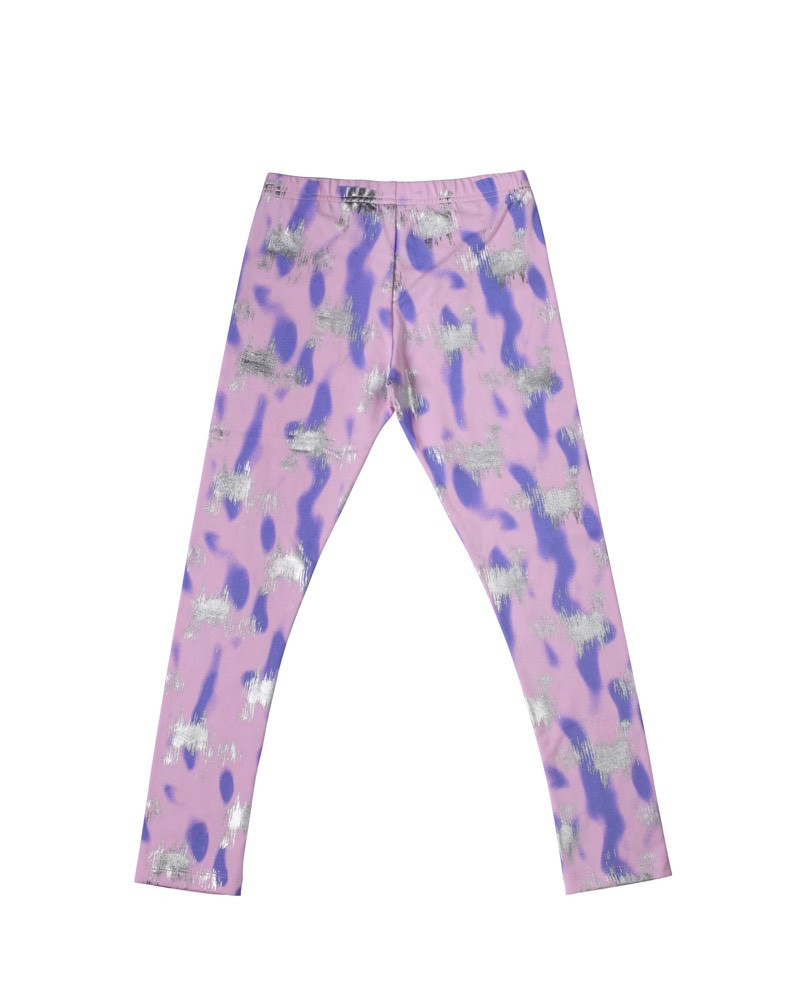 Leggings de tejido jersey para niña, rosa