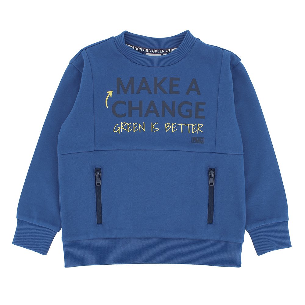 Felpa boxy da bambino, blu