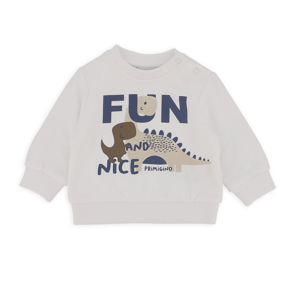 Felpa girocollo da bambino, bianco