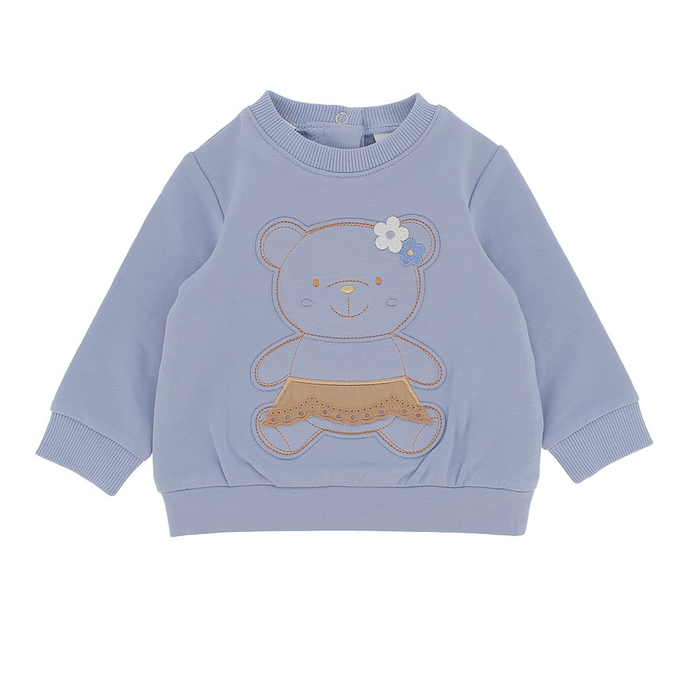 Felpa girocollo da bambina, blu