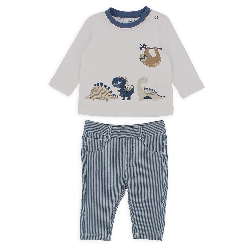 Completo due pezzi da bambino, bianco