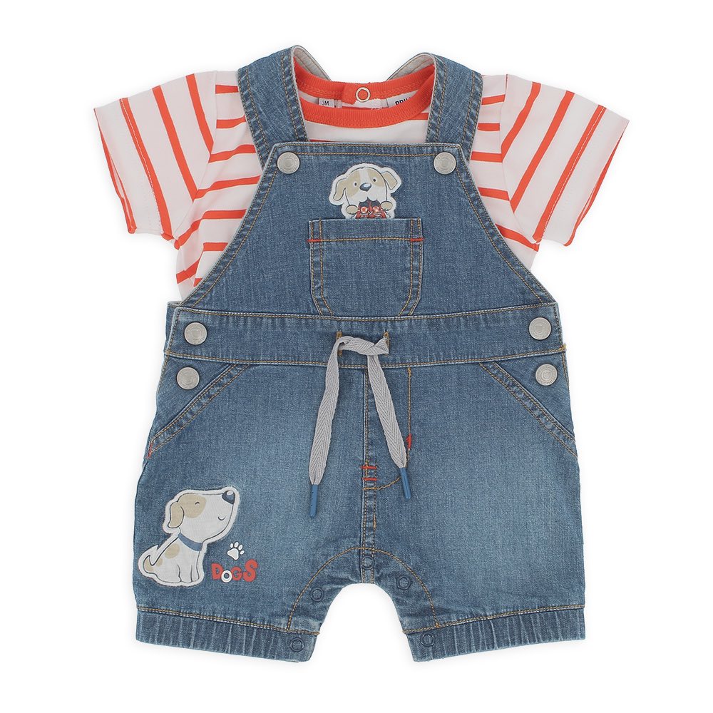 Completo due pezzi da bambino, blu