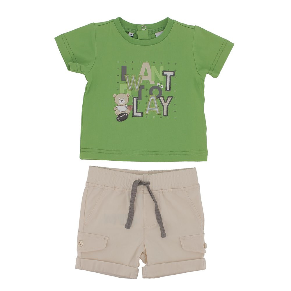 Completo due pezzi da bambino, verde