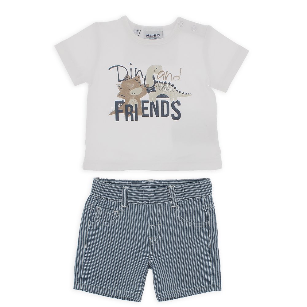 Completo due pezzi da bambino, bianco