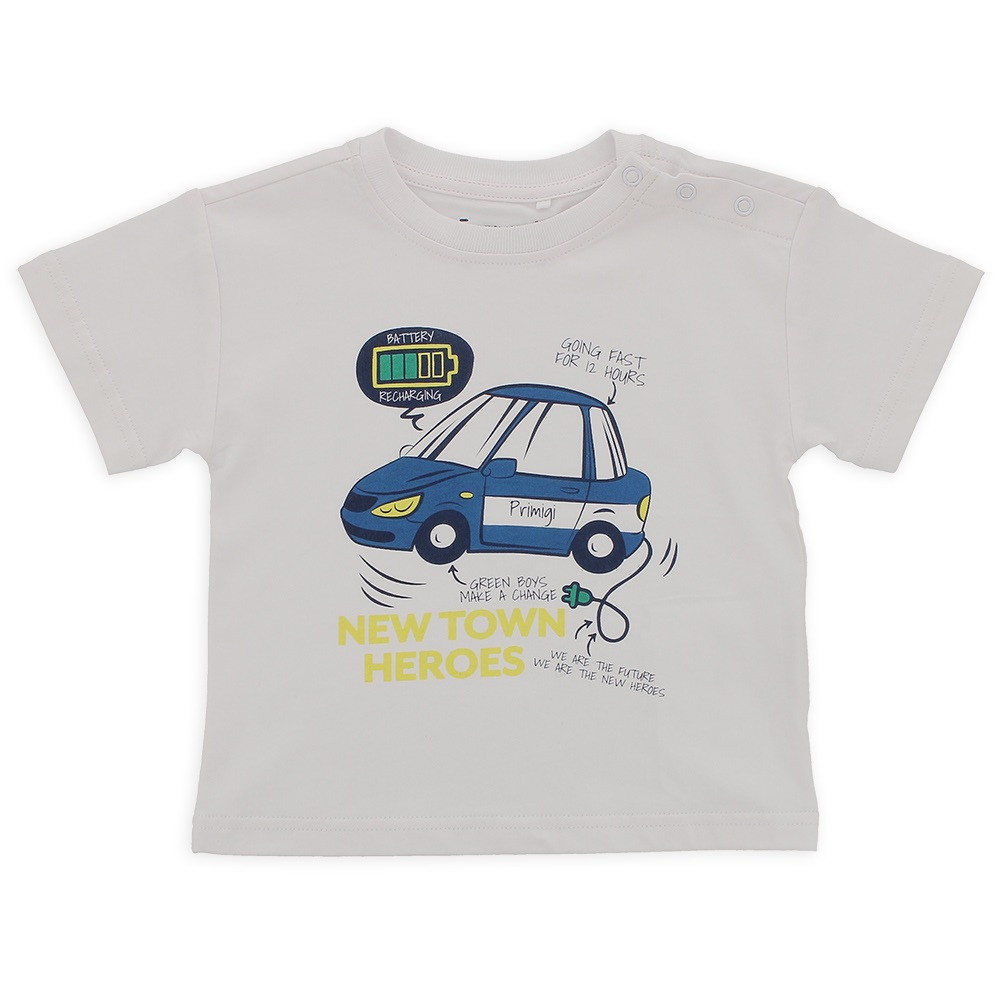 T-shirt in jersey da bambino, bianco