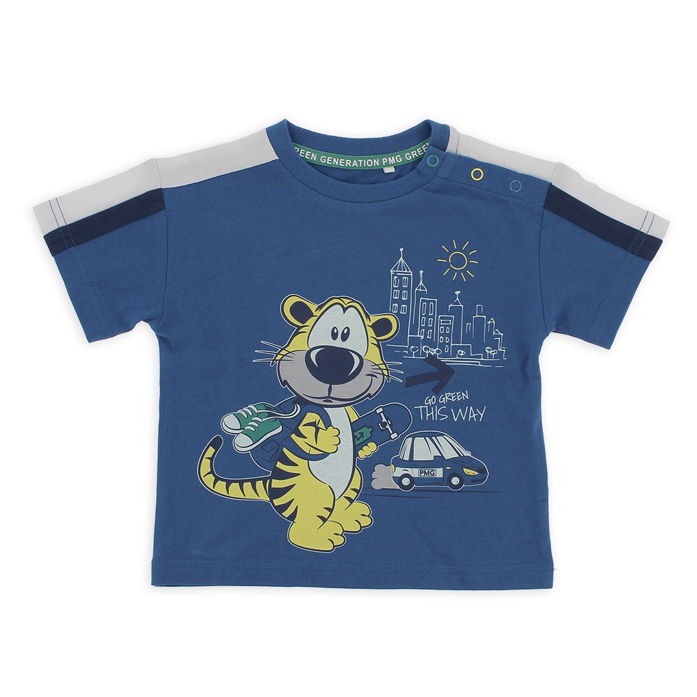T-shirt in jersey da bambino, blu