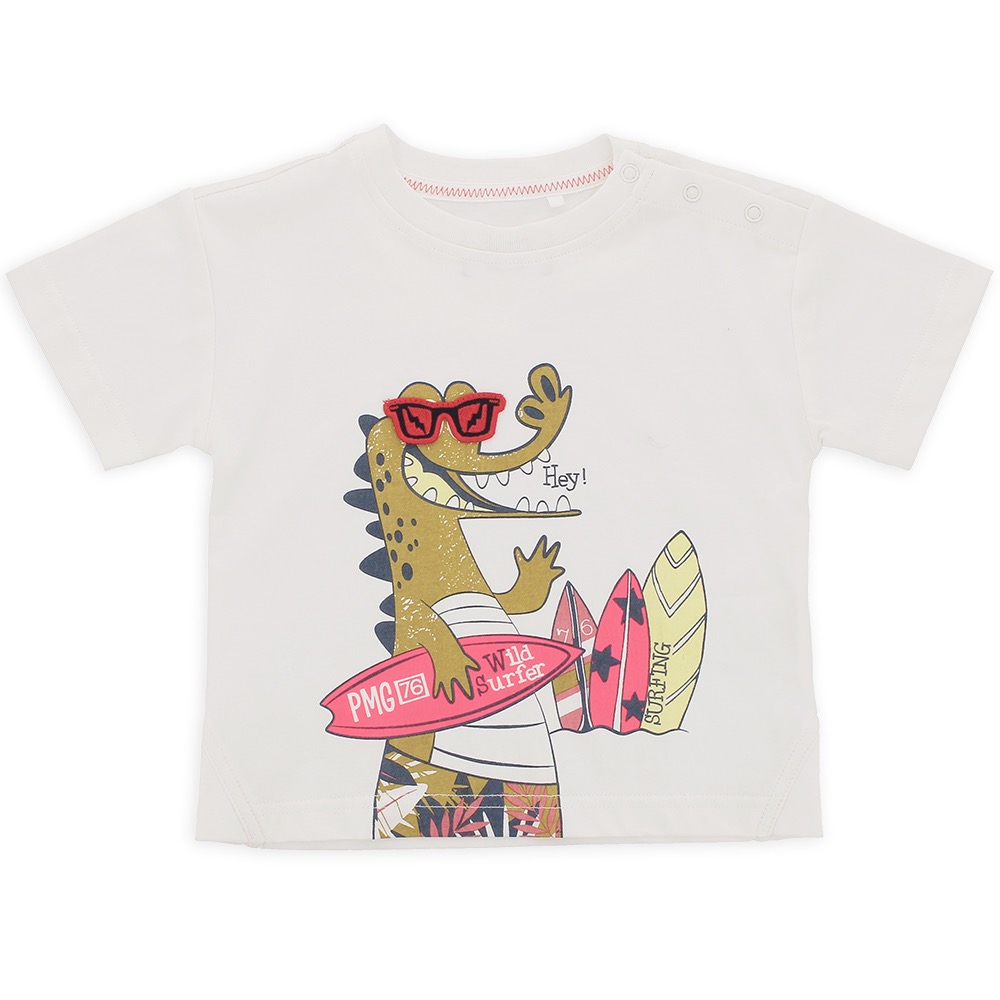 T-shirt in jersey da bambino, bianco