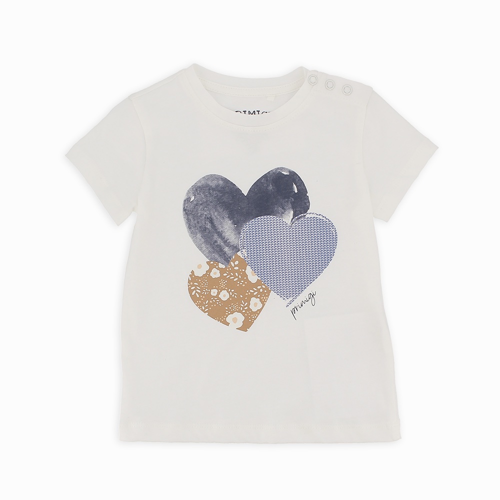 T-shirt in jersey da bambina, bianco