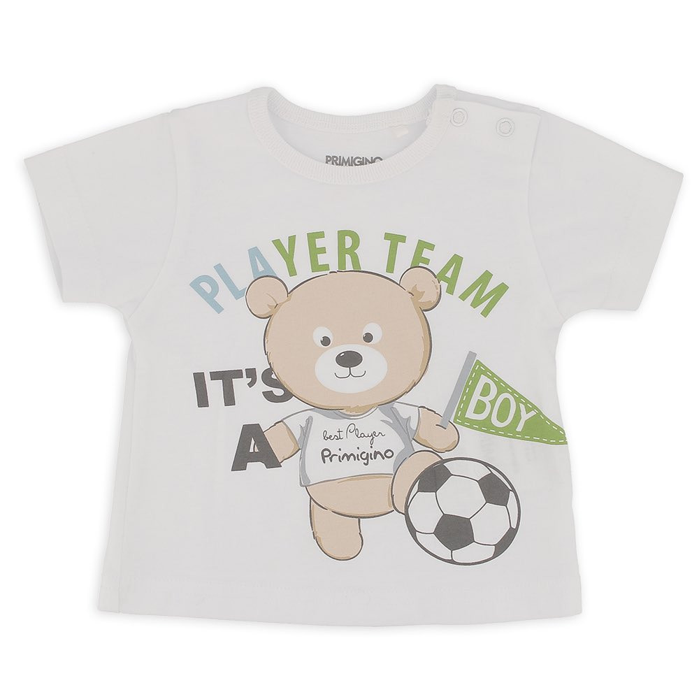 T-shirt in jersey da bambino, bianco