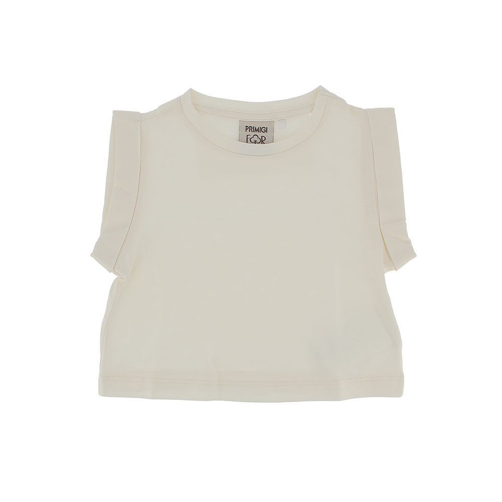 Canotta in jersey da bambina, beige