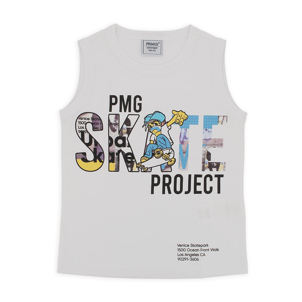 Canotta in jersey da bambino, bianco