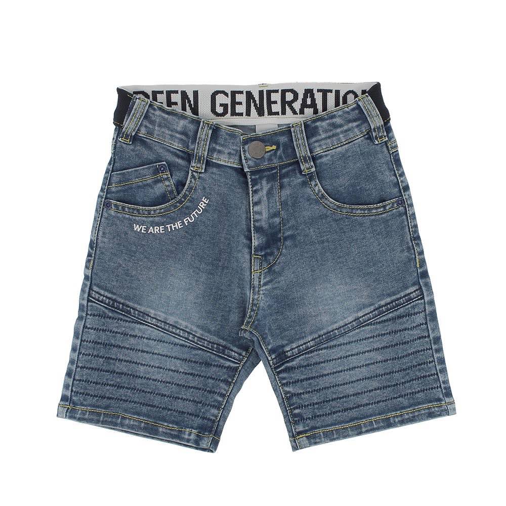 Bermuda in denim da bambino, blu