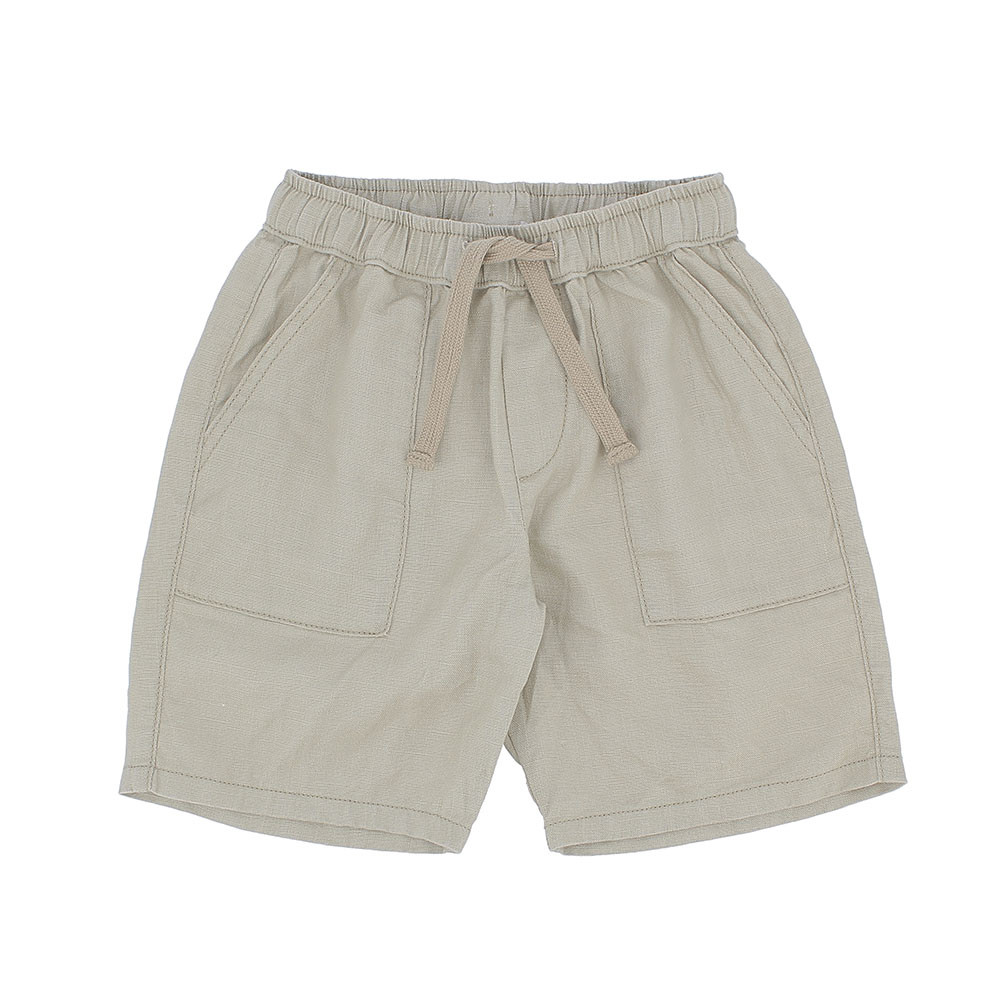 Bermuda in lino da bambino, beige