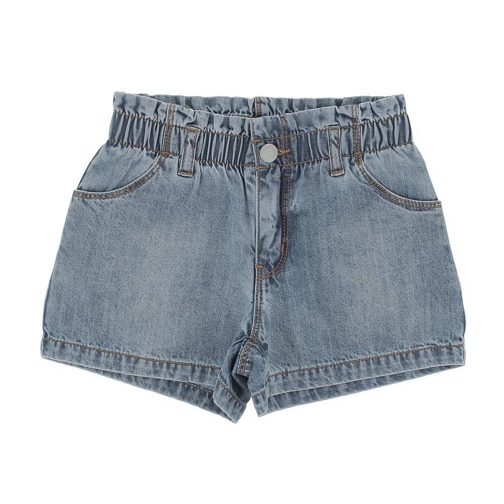shorts in denim da bambina, viola