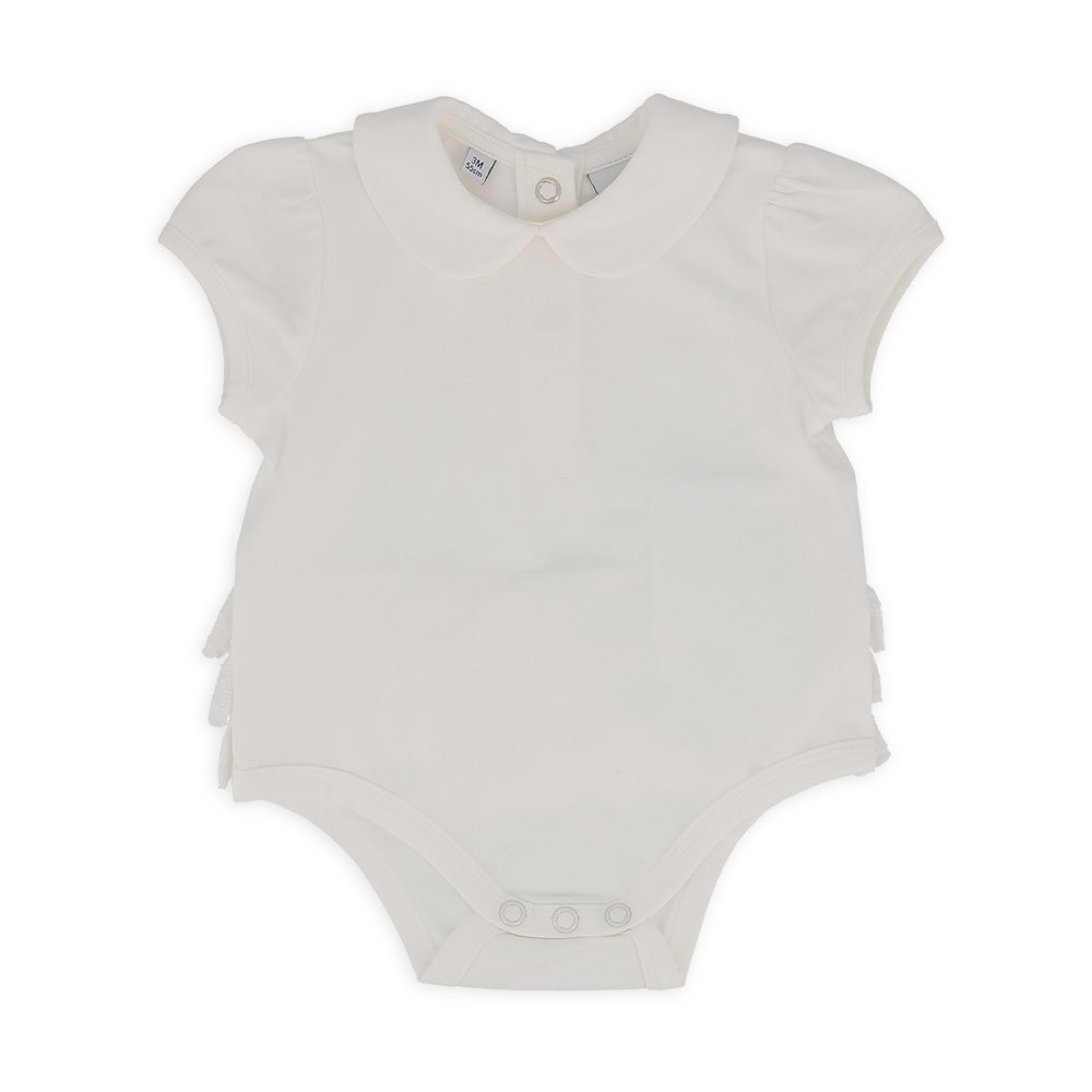 Body in jersey da bambina, bianco