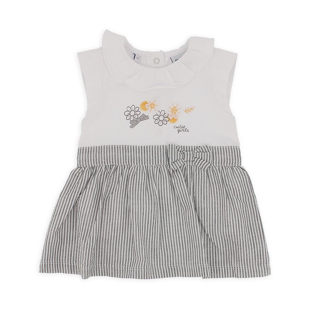 Pagliaccetto in jersey da bambina, bianco