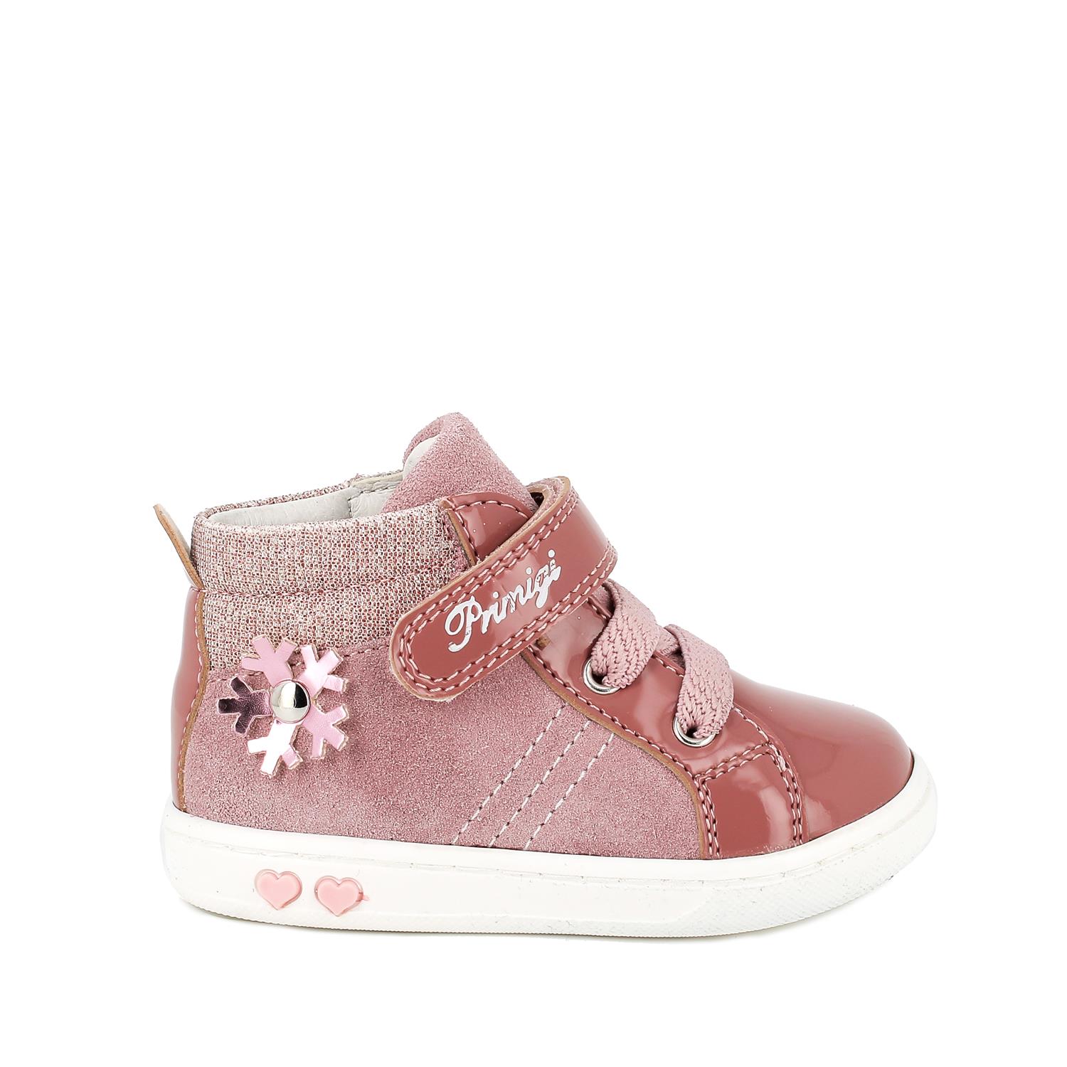 Primigi Sneakers in pelle da bambina rosa-rosa antico, Taglia 18
