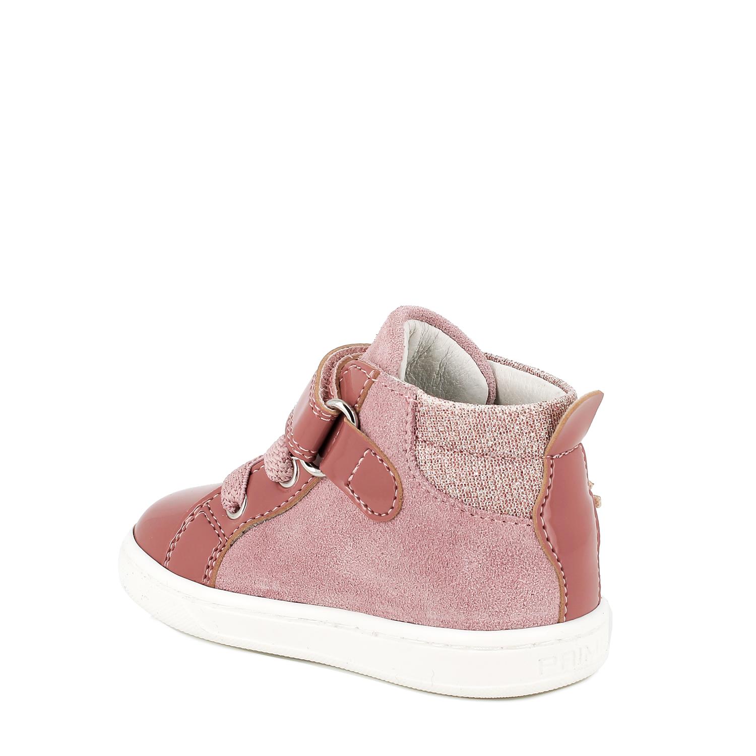 Sneakers in pelle da bambina rosa rosa antico