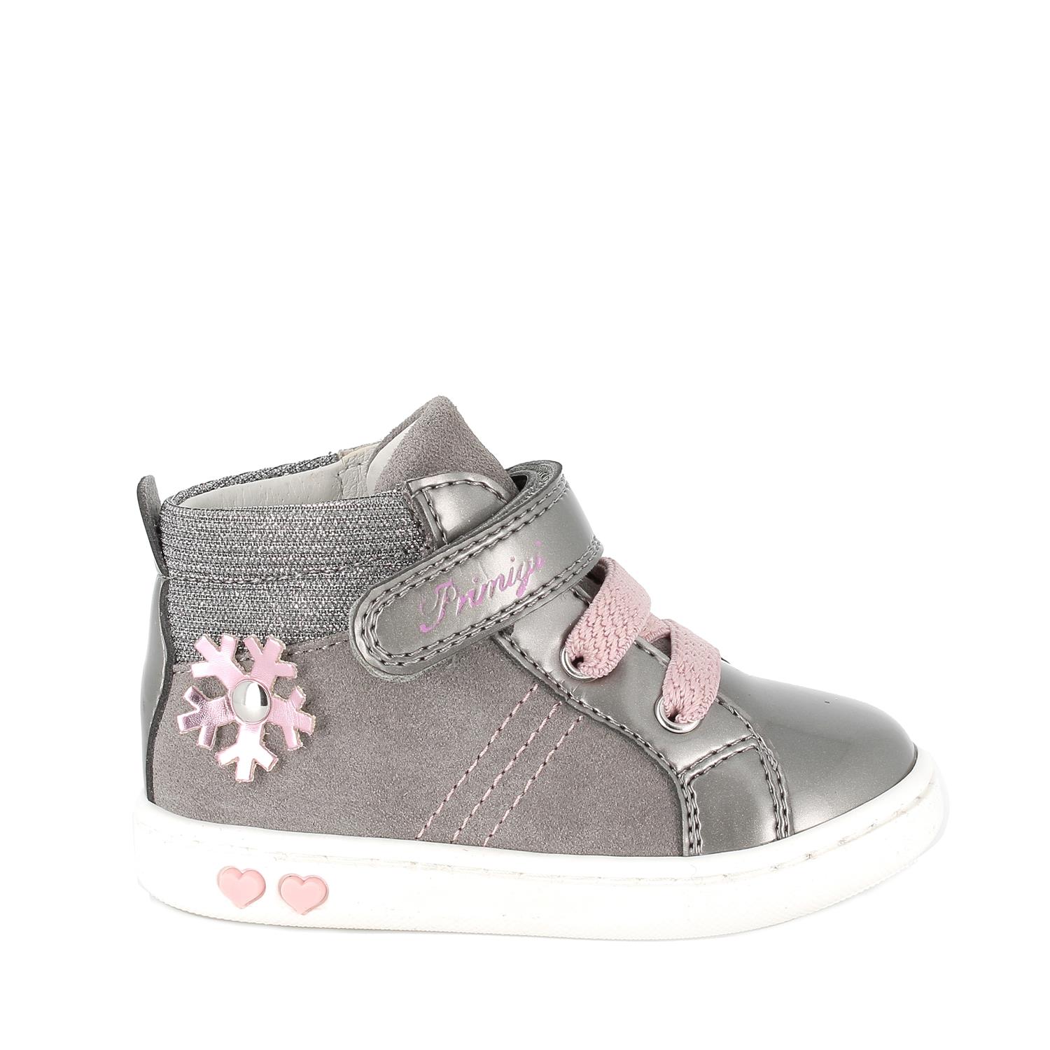 Sneakers in pelle da bambina grigio