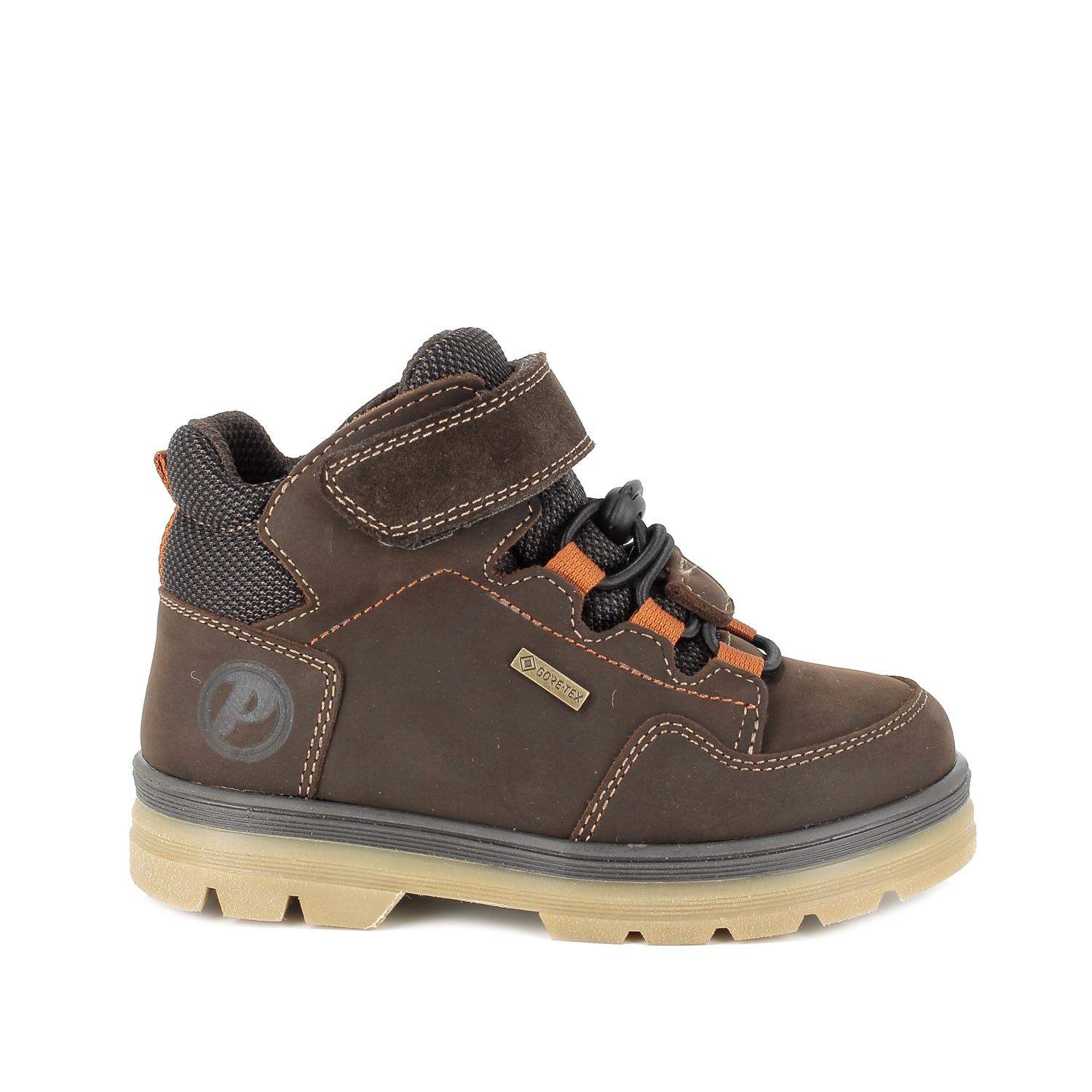 Scarponcini in pelle da bambino marrone scuro