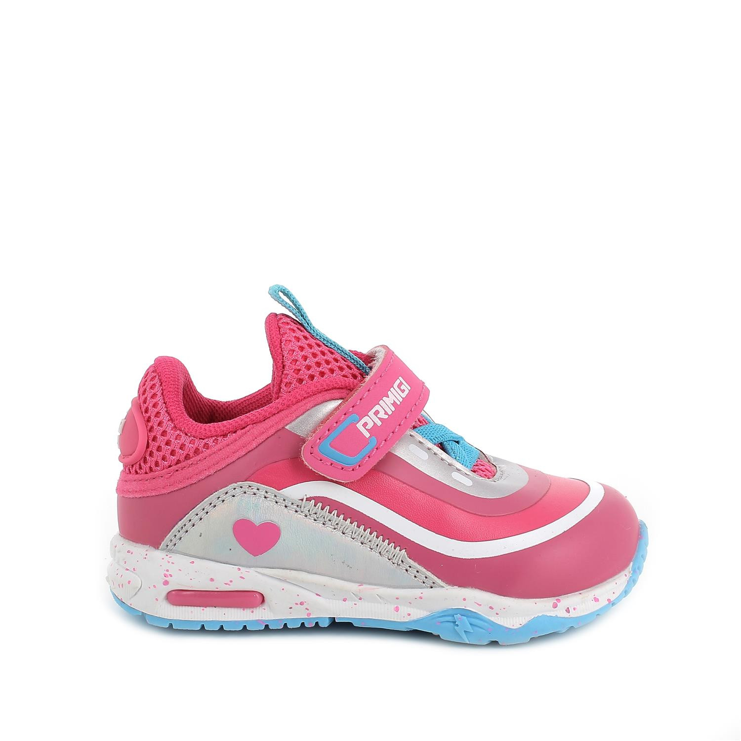 Sneakers da bambina fuxia-argento