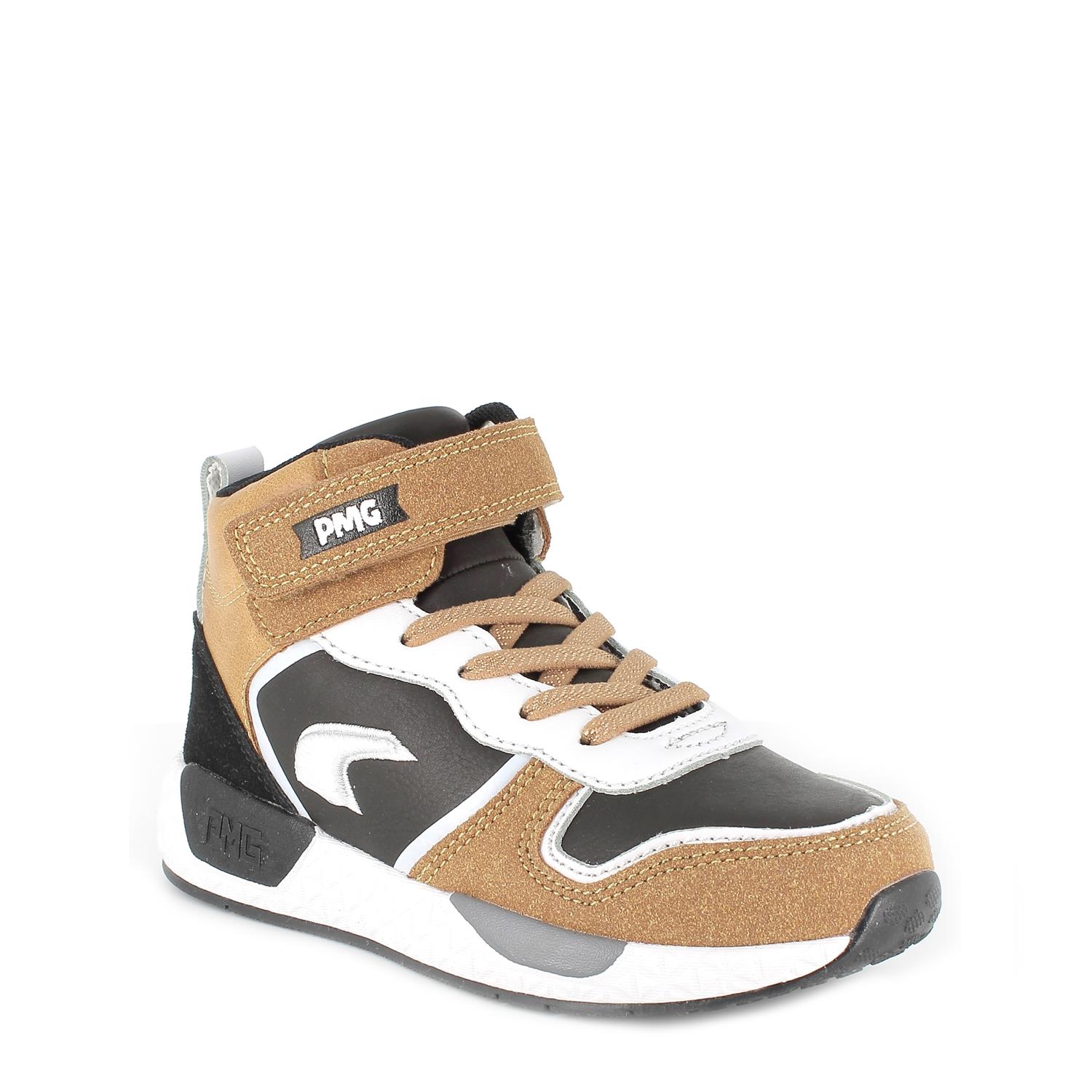 Sneakers da bambino nero senape