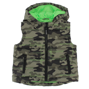 Gilet in nylon da bambino, verde Gilet in nylon da bambino, verde