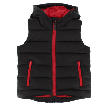 Gilet in nylon da bambino, nero Gilet in nylon da bambino, nero