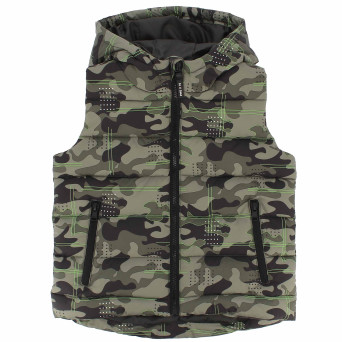 Gilet in nylon da bambino, verde Gilet in nylon da bambino, verde
