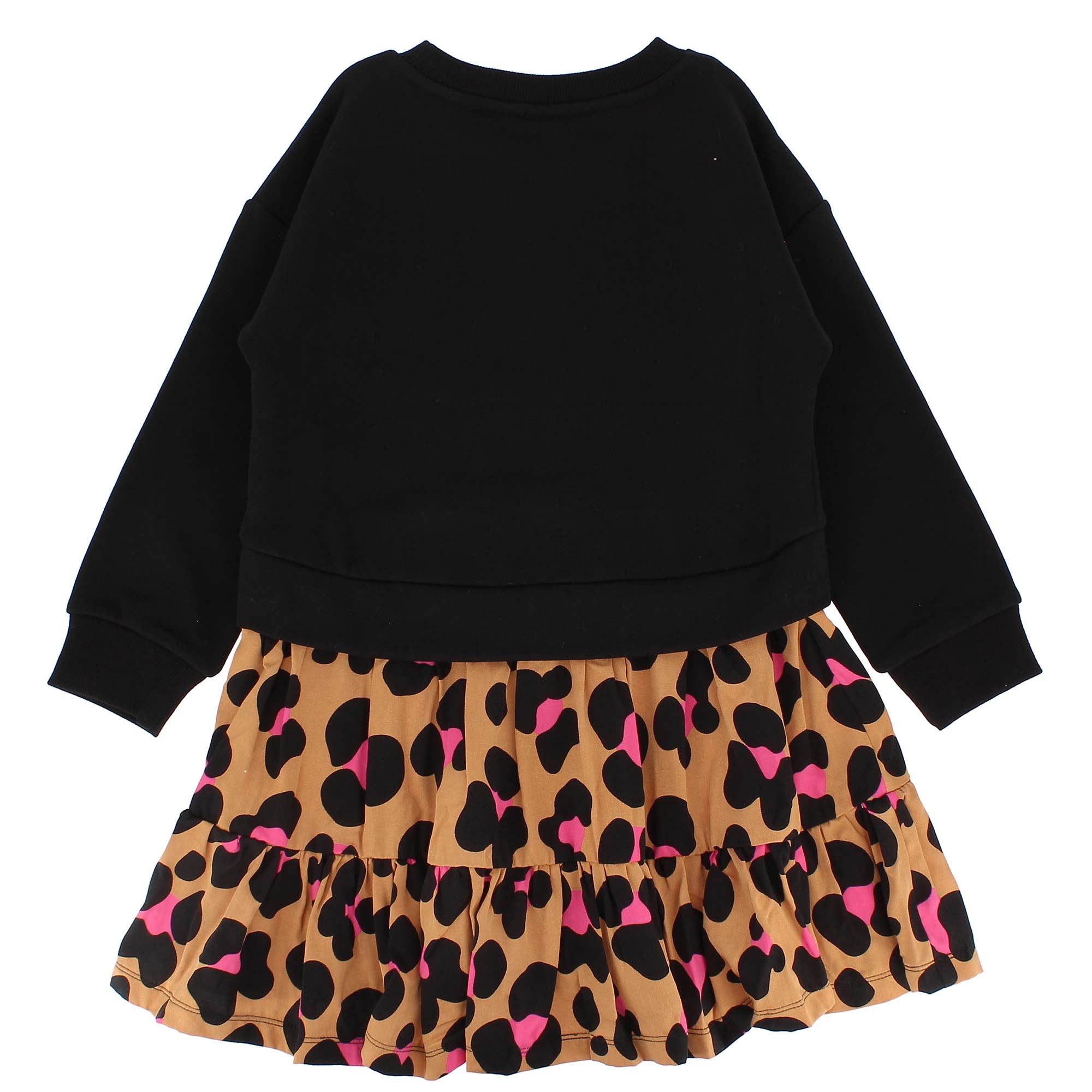 Vestito in felpa da bambina nero