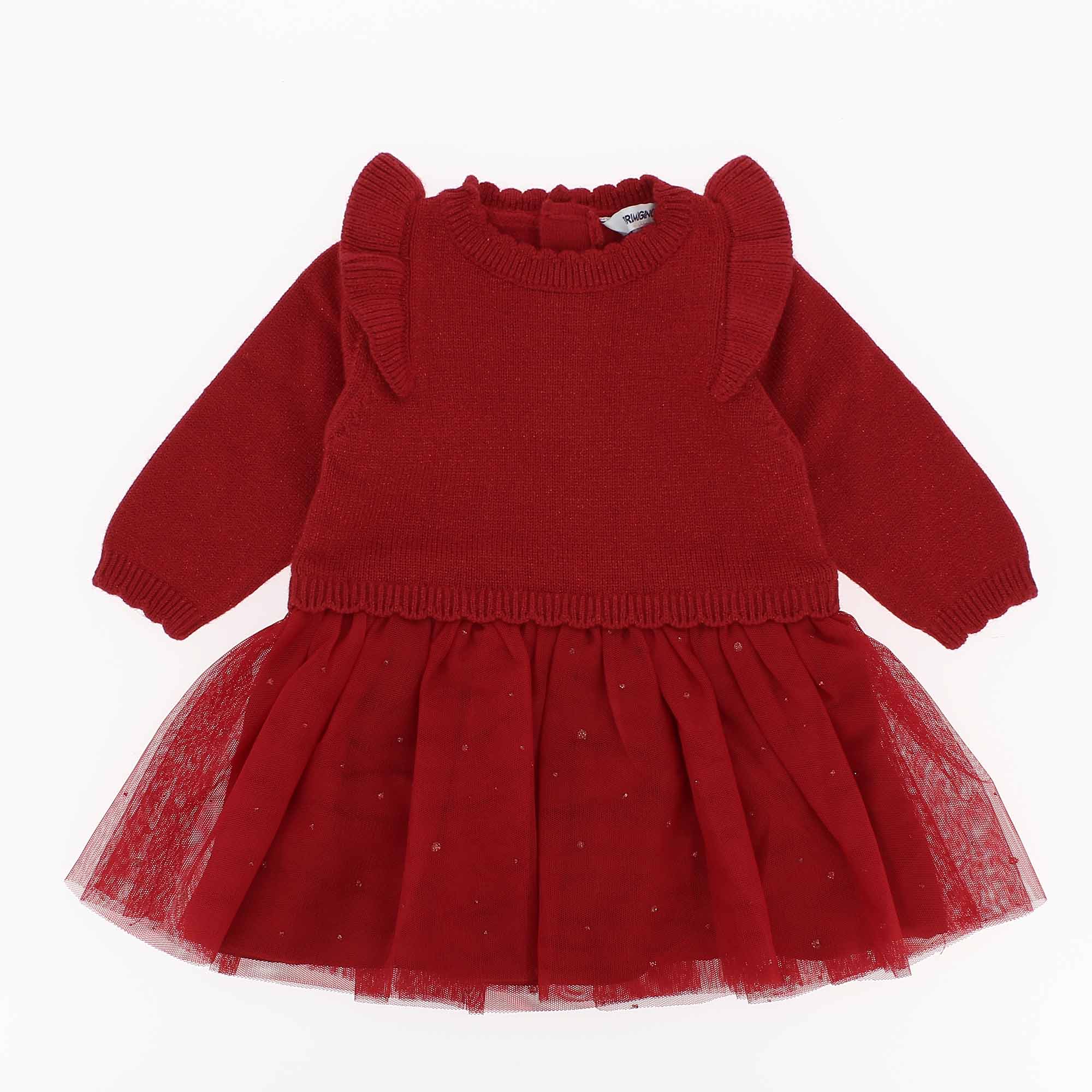 Primigi Vestito in maglia da bambina, rosso, Taglia 3M