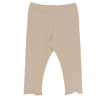 Leggings in costina da bambina, beige Leggings in costina da bambina, beige