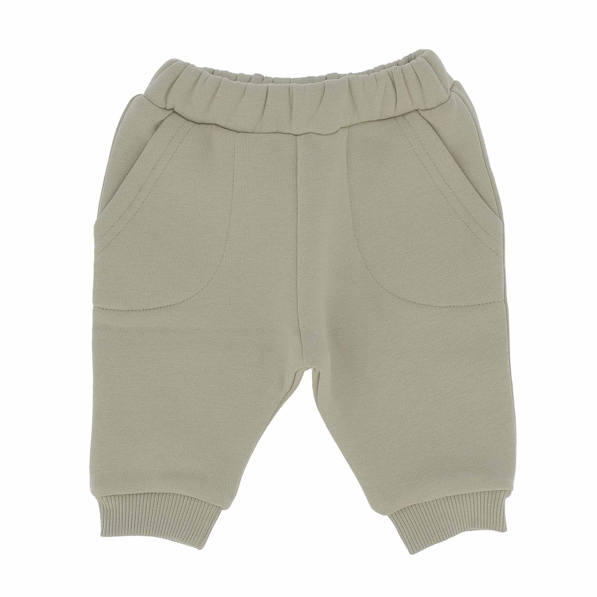 Pantalone in felpa da bambino, verde1