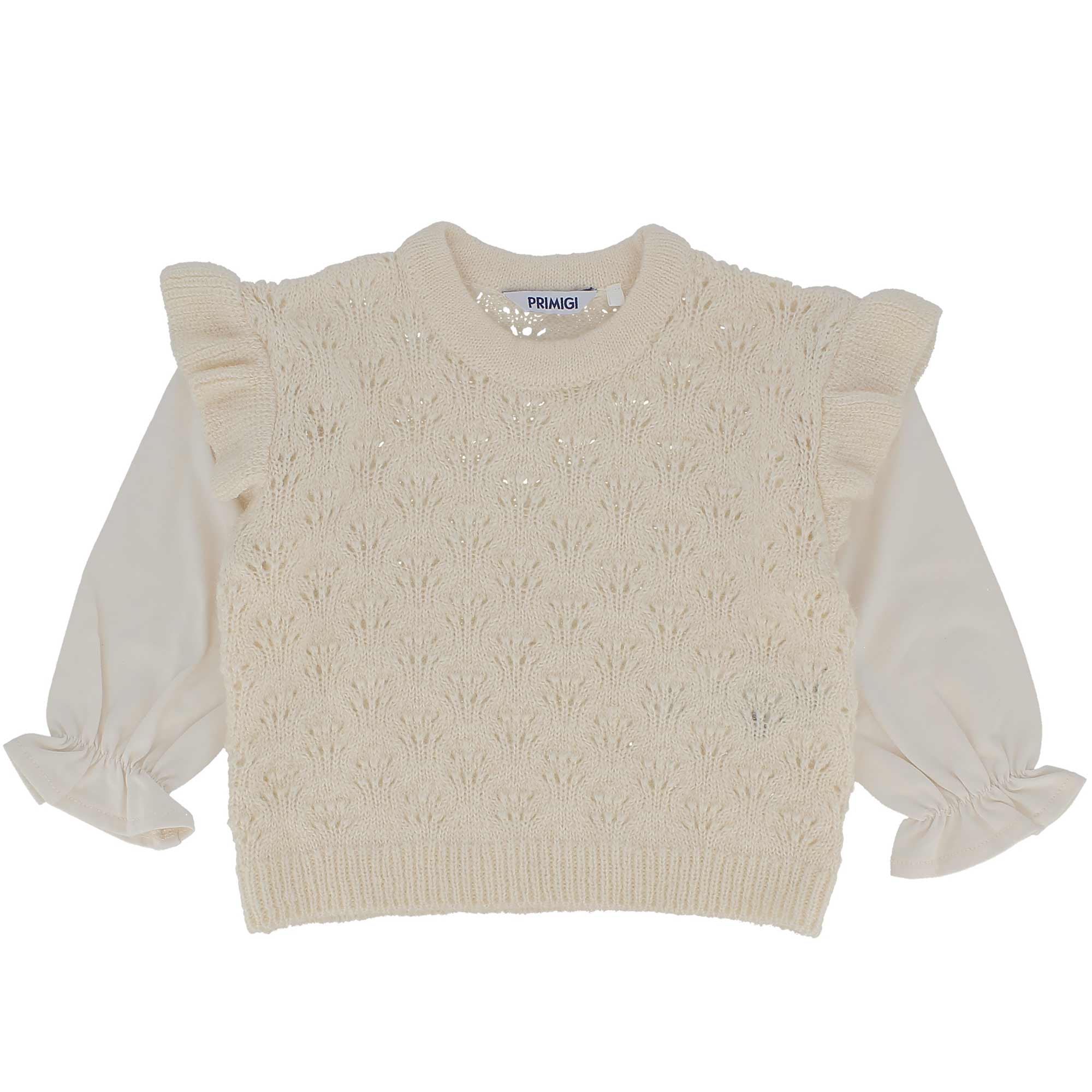 Primigi Pullover in maglia da bambina, bianco, Taglia 12M