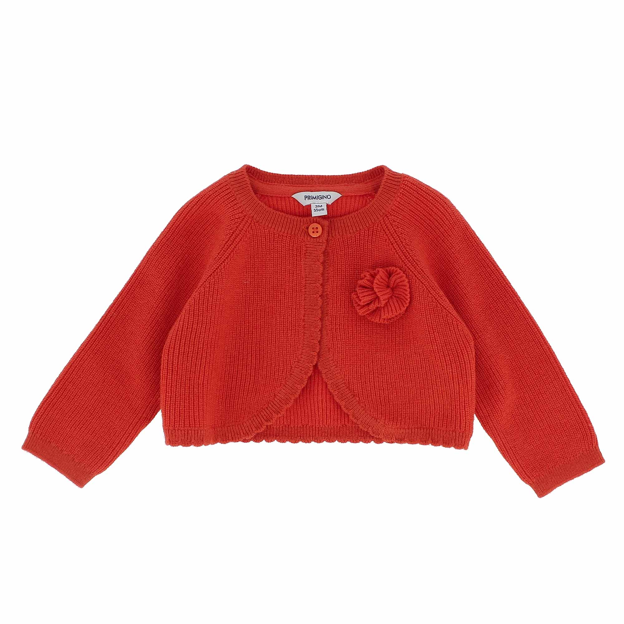 Primigi Cardigan in maglia da bambina, rosso, Taglia 3M
