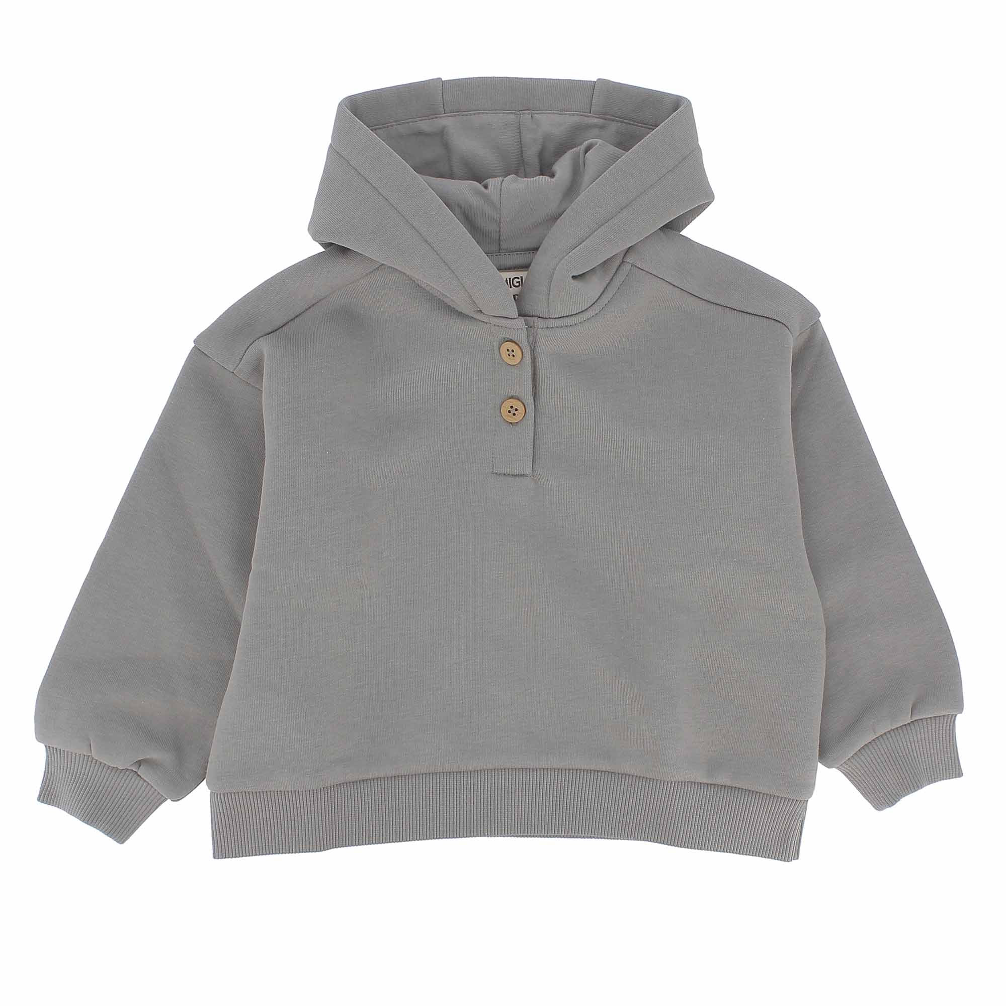Felpa con cappuccio da bambino grigio