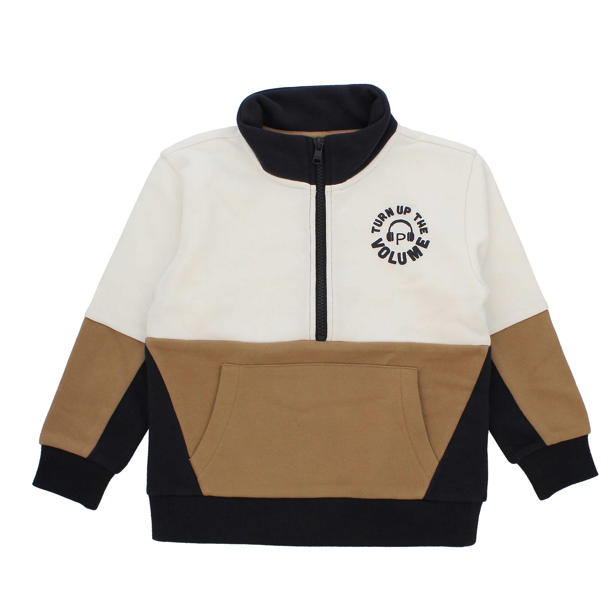 Primigi Felpa mezza zip da bambino, bianco, Taglia 12