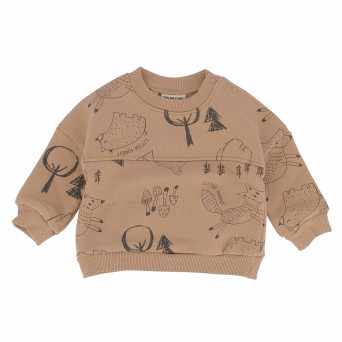 Jungen-Sweatshirt mit Rundhalsausschnitt , braun Jungen-Sweatshirt mit Rundhalsausschnitt , braun