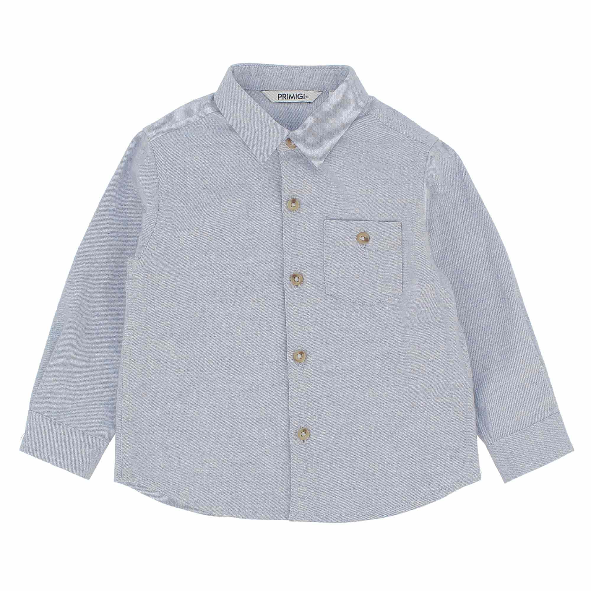 Primigi Camicia in cotone da bambino, blu, Taglia 12M