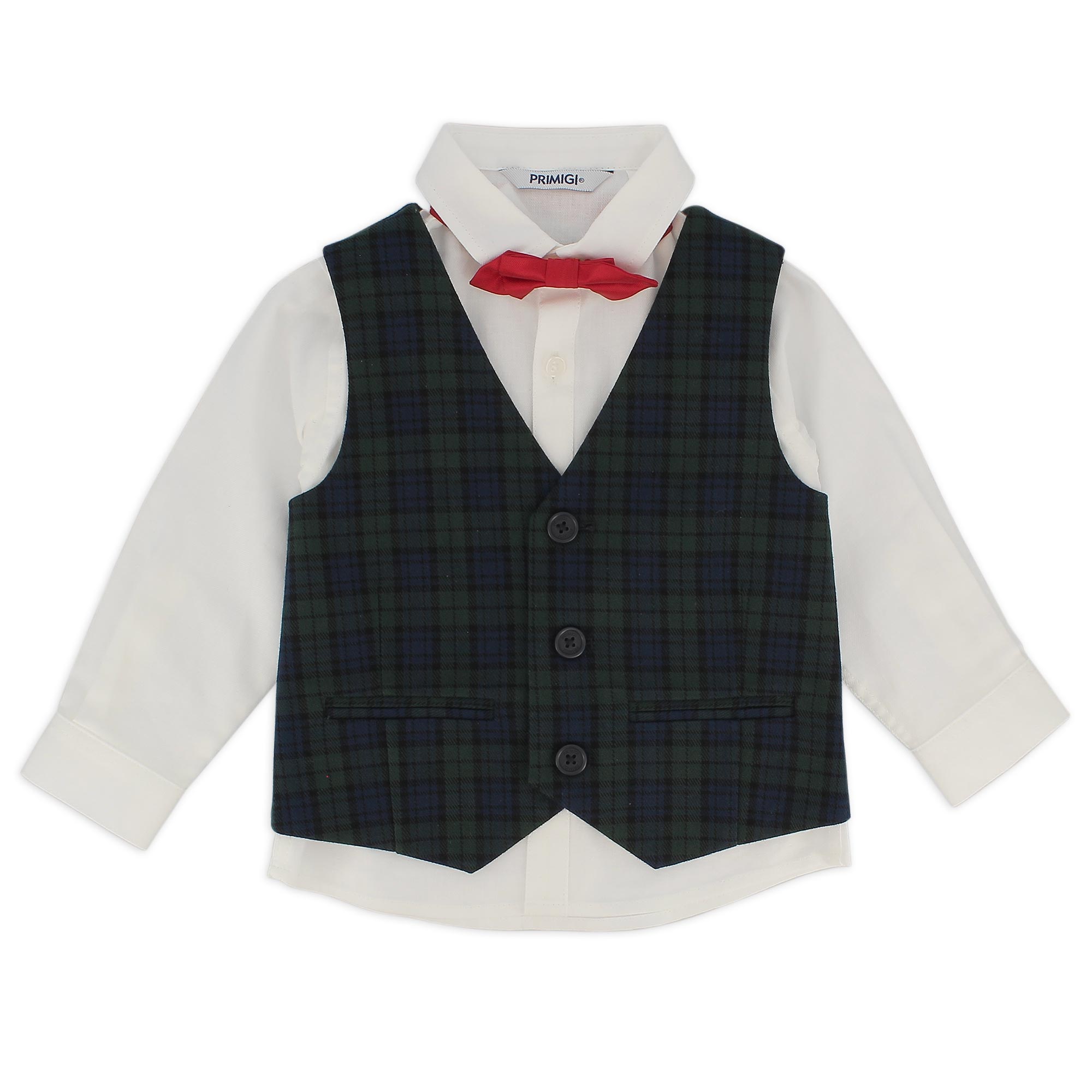 Camisa manga shop larga con chaleco