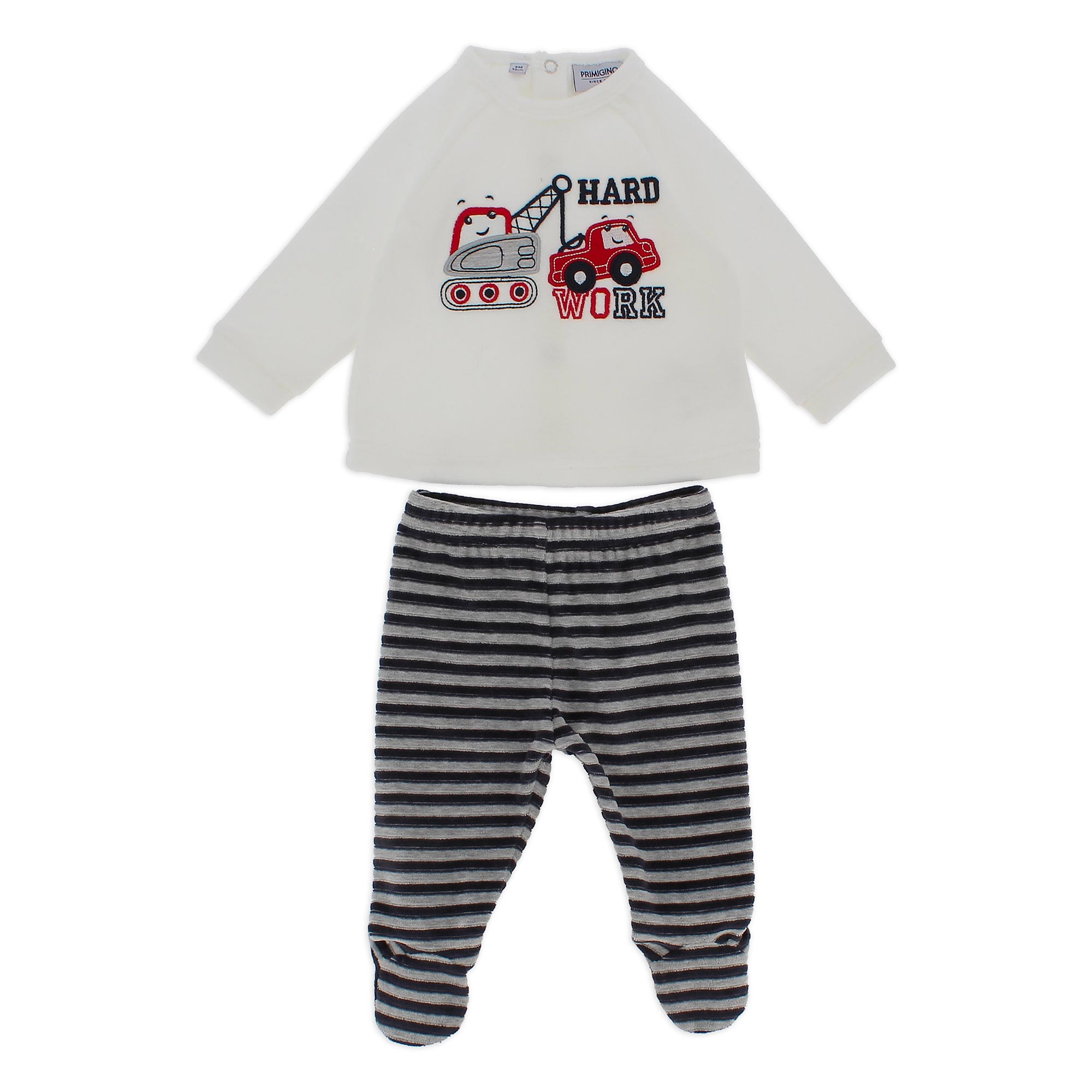 Primigi Completo due pezzi da bambino, bianco, Taglia 3M