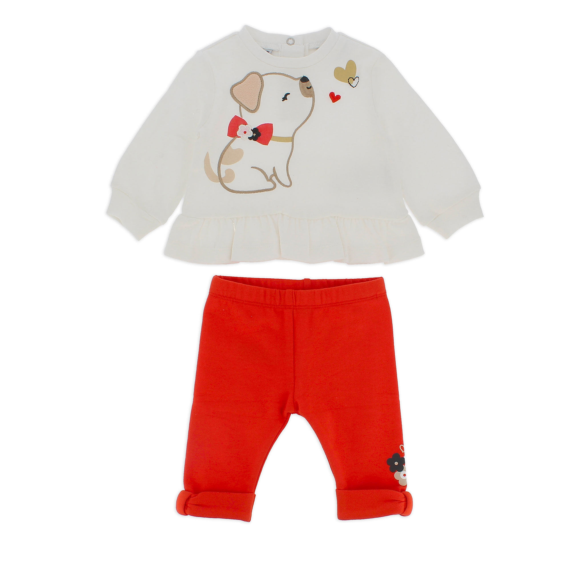 Primigi Completo due pezzi da bambina, bianco, Taglia 3M