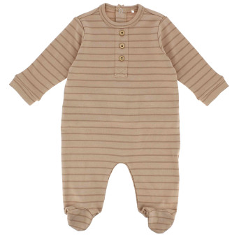 Tutina in cotone da bambino, beige Tutina in cotone da bambino, beige