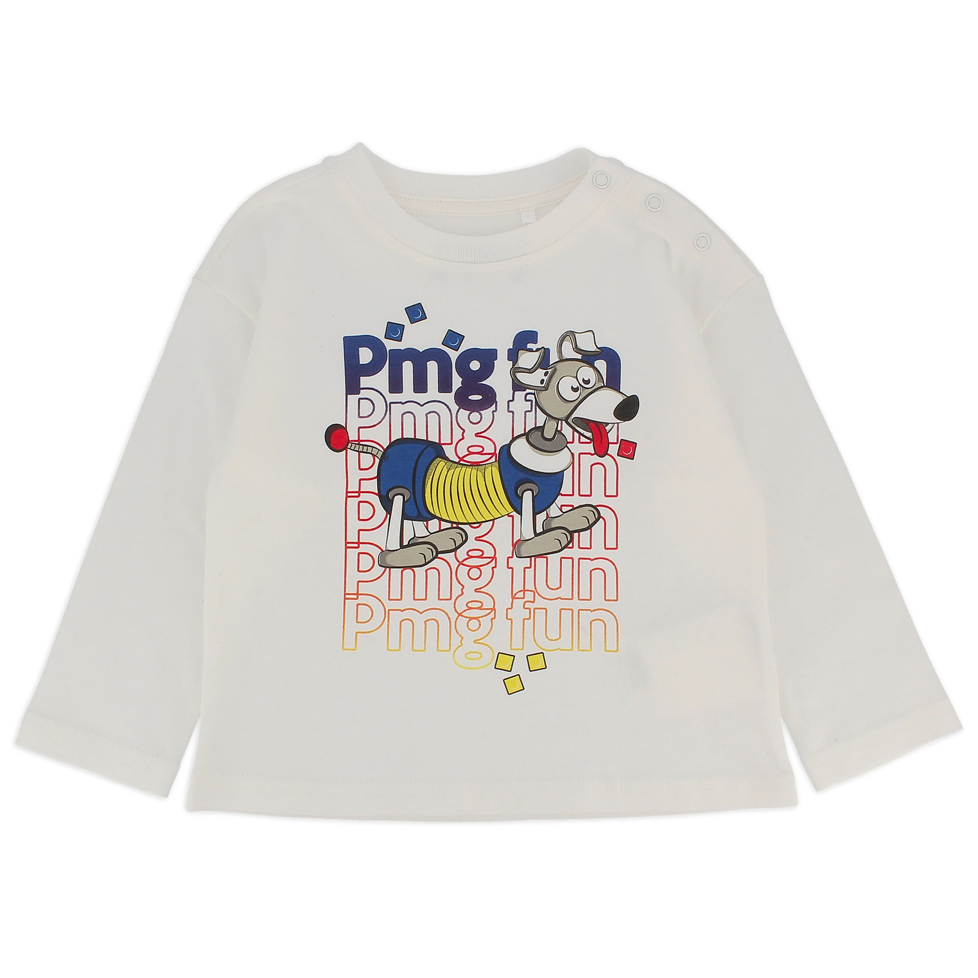 Primigi Maglietta oversize in jersey da bambino, bianco, Taglia 12M