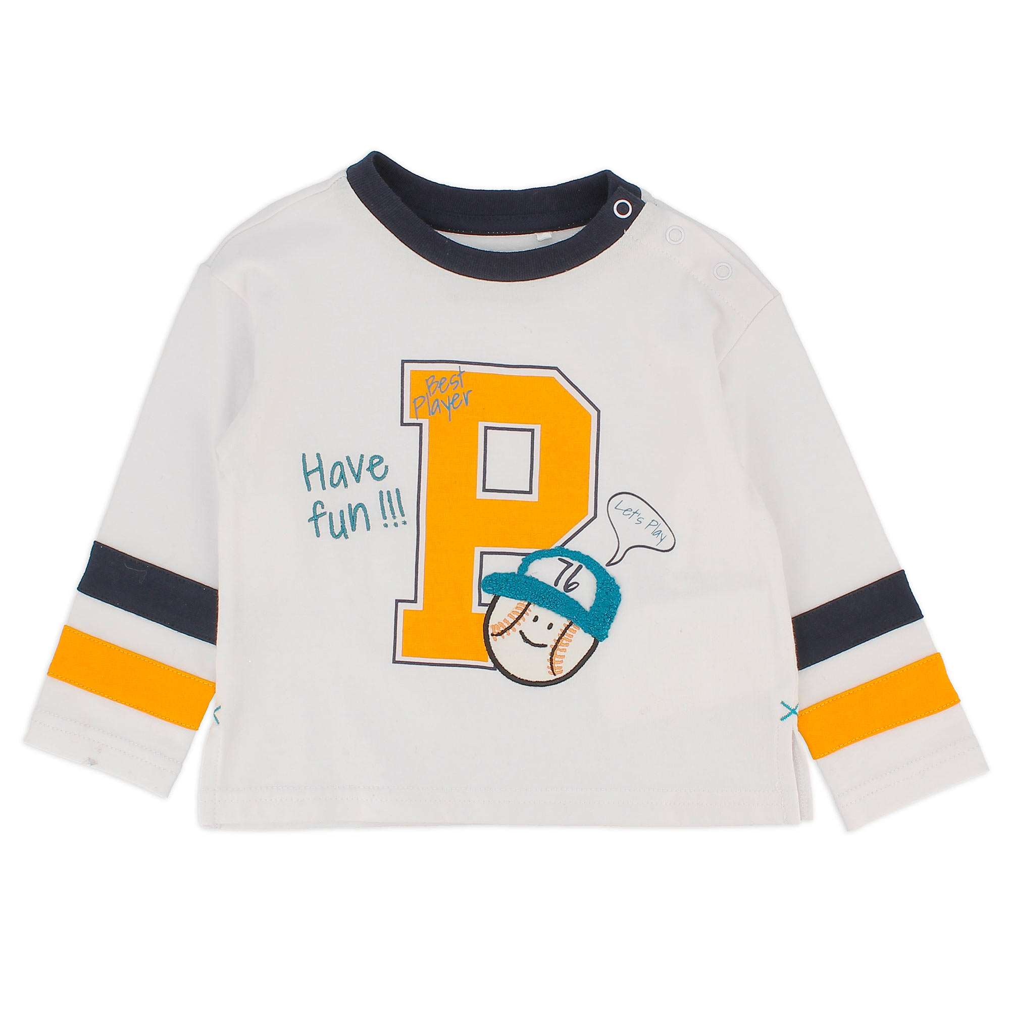 Primigi Maglietta oversize in jersey da bambino, bianco, Taglia 12M