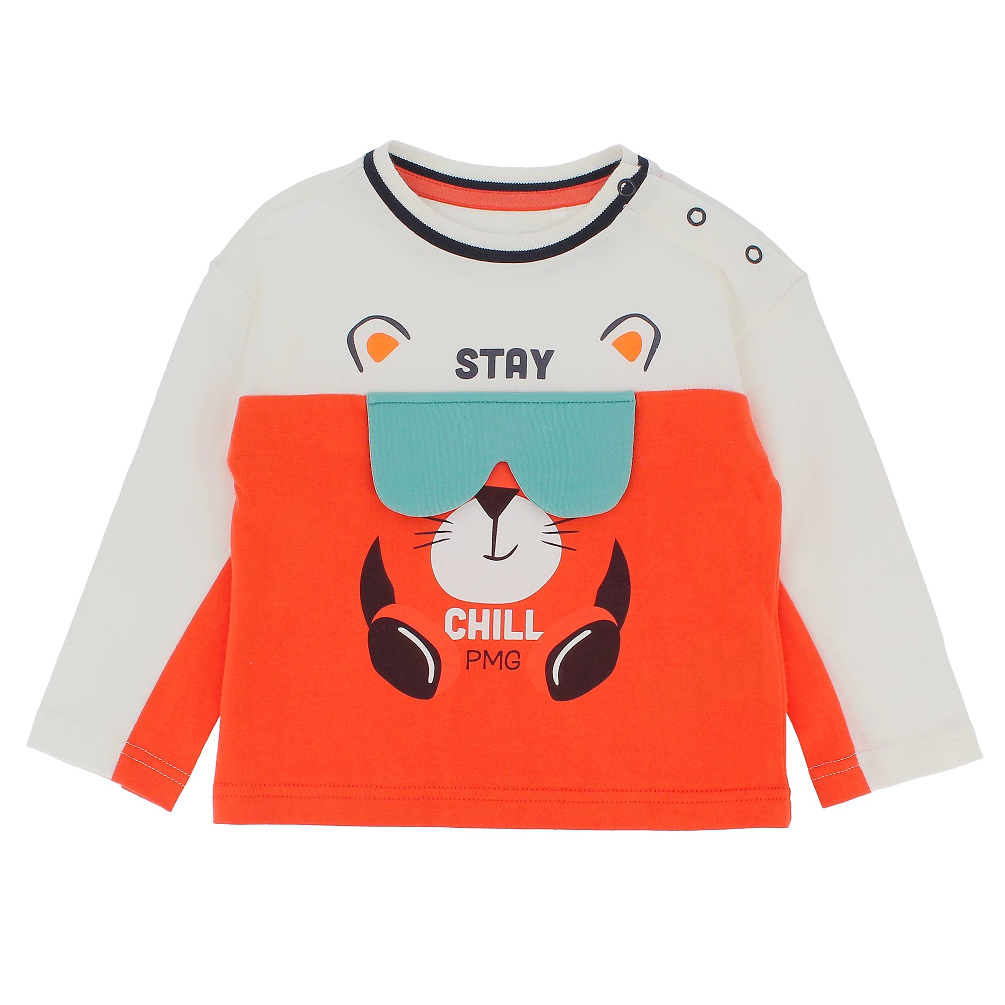 Primigi Maglietta oversize in caldo cotone da bambino, bianco, Taglia 12M