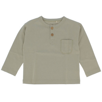 Serafino T-Shirt in Jersey für Jungen, grün Serafino T-Shirt in Jersey für Jungen, grün